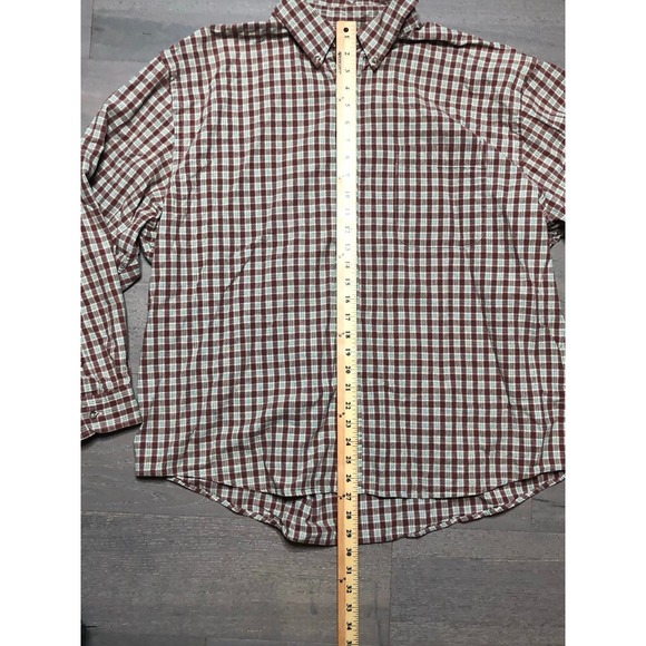 Eddie‎ Bauer Button Down Shirt Size XXL Red Check 100% Cotton - Picture 5 of 7